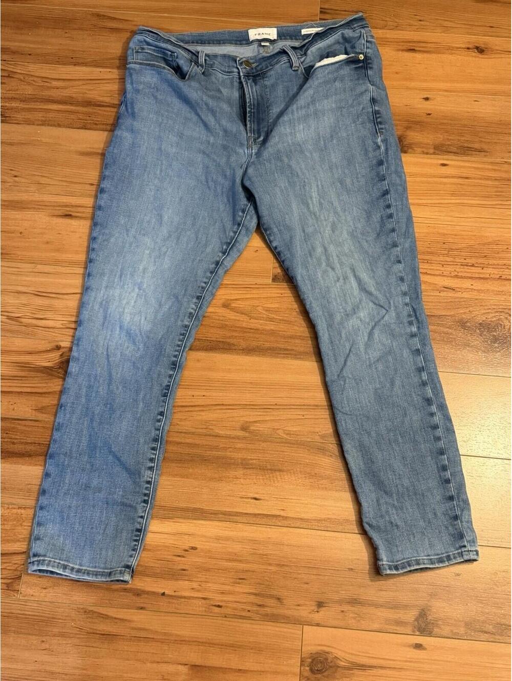 Frame Denim Womens 34 Jeans Le Skinny de Jeanne Skinny Cotton Blend Stretch